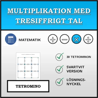 Tetromino: Multiplikation med tresiffrigt tal