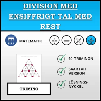Trimino: Division med ensiffrigt tal med rest