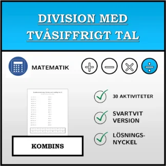 Kombinationsövning: Division med tvåsiffrigt tal
