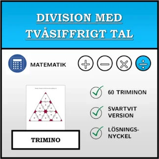 Trimino: Division med tvåsiffrigt tal