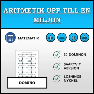 Domino: Aritmetik upp till en miljon