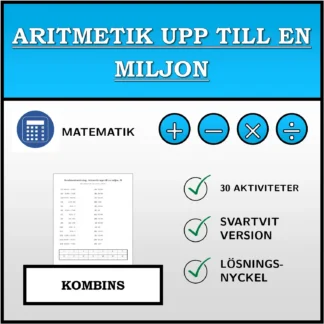 Kombinationsövning: Aritmetik upp till en miljon