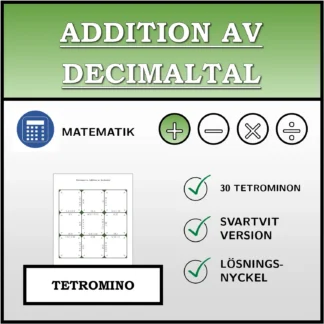 Tetromino: Addition av decimaltal