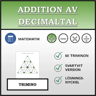 Trimino: Addition av decimaltal