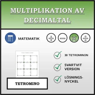 Tetromino: Multiplikation av decimaltal