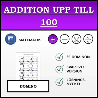 Domino: Addition upp till 100