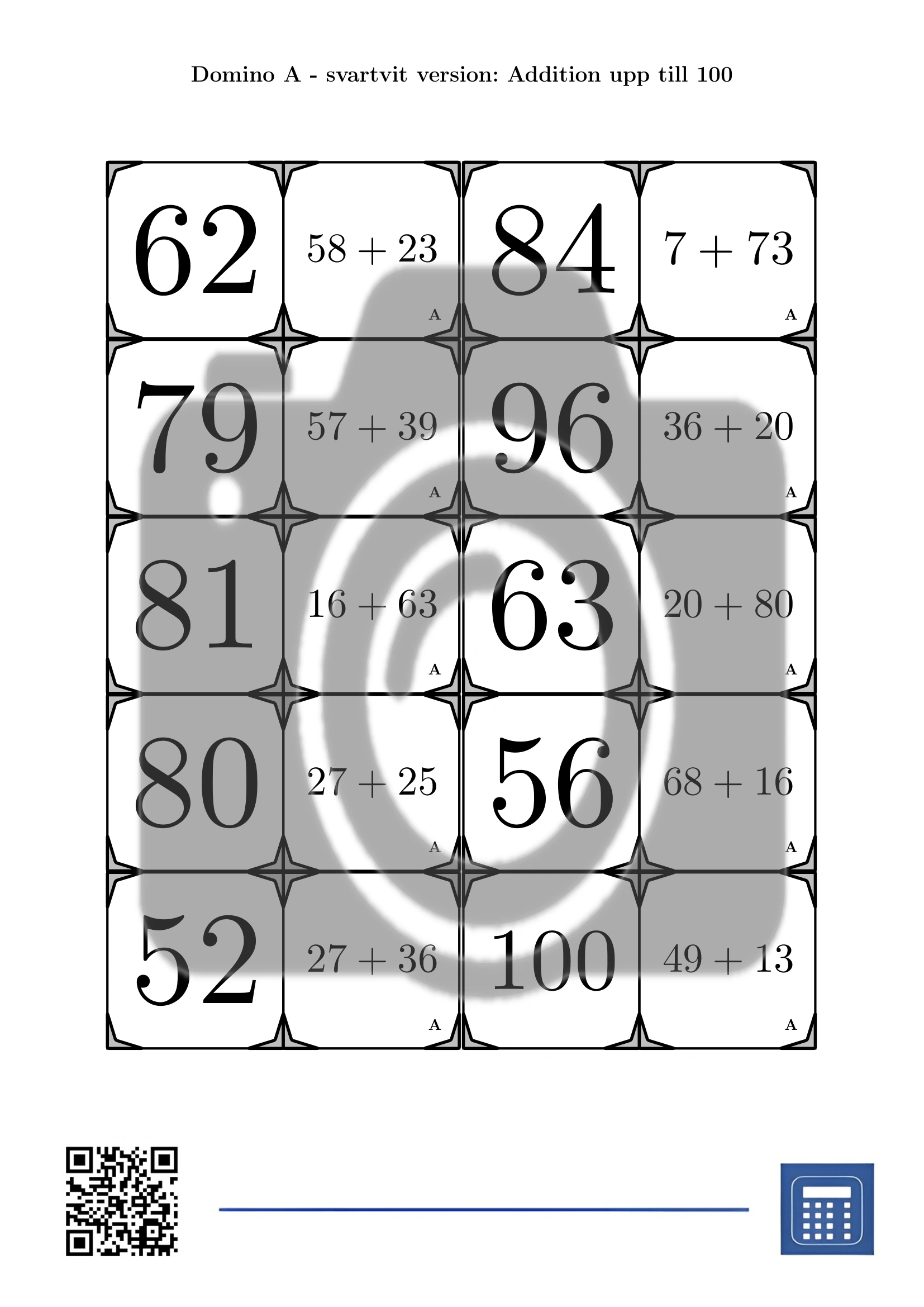 Domino: Addition upp till 100 - Bild 3