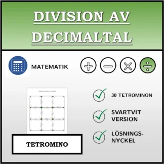 Tetromino: Division av decimaltal