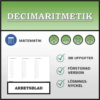 Arbetsblad: Decimaritmetik