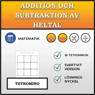 Tetromino: Addition och subtraktion av heltal