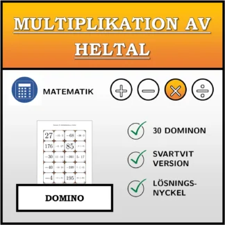 Domino: Multiplikation av heltal