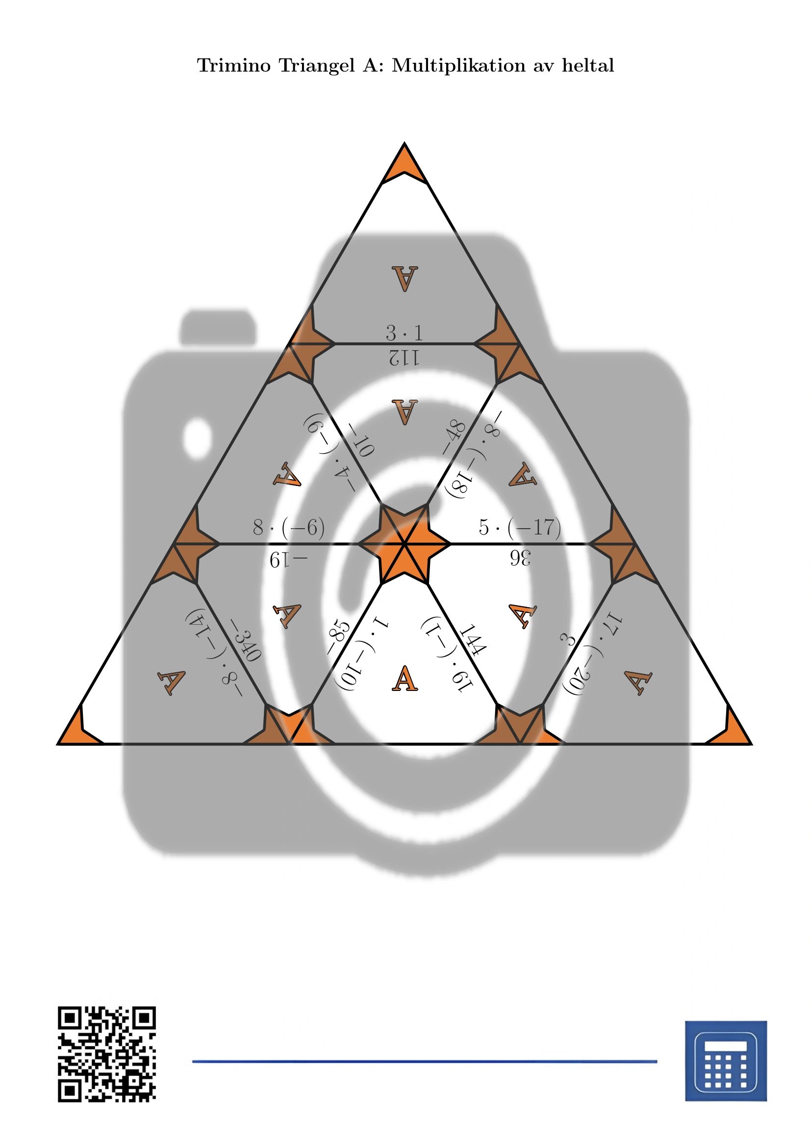 Trimino: Multiplikation av heltal - Bild 2