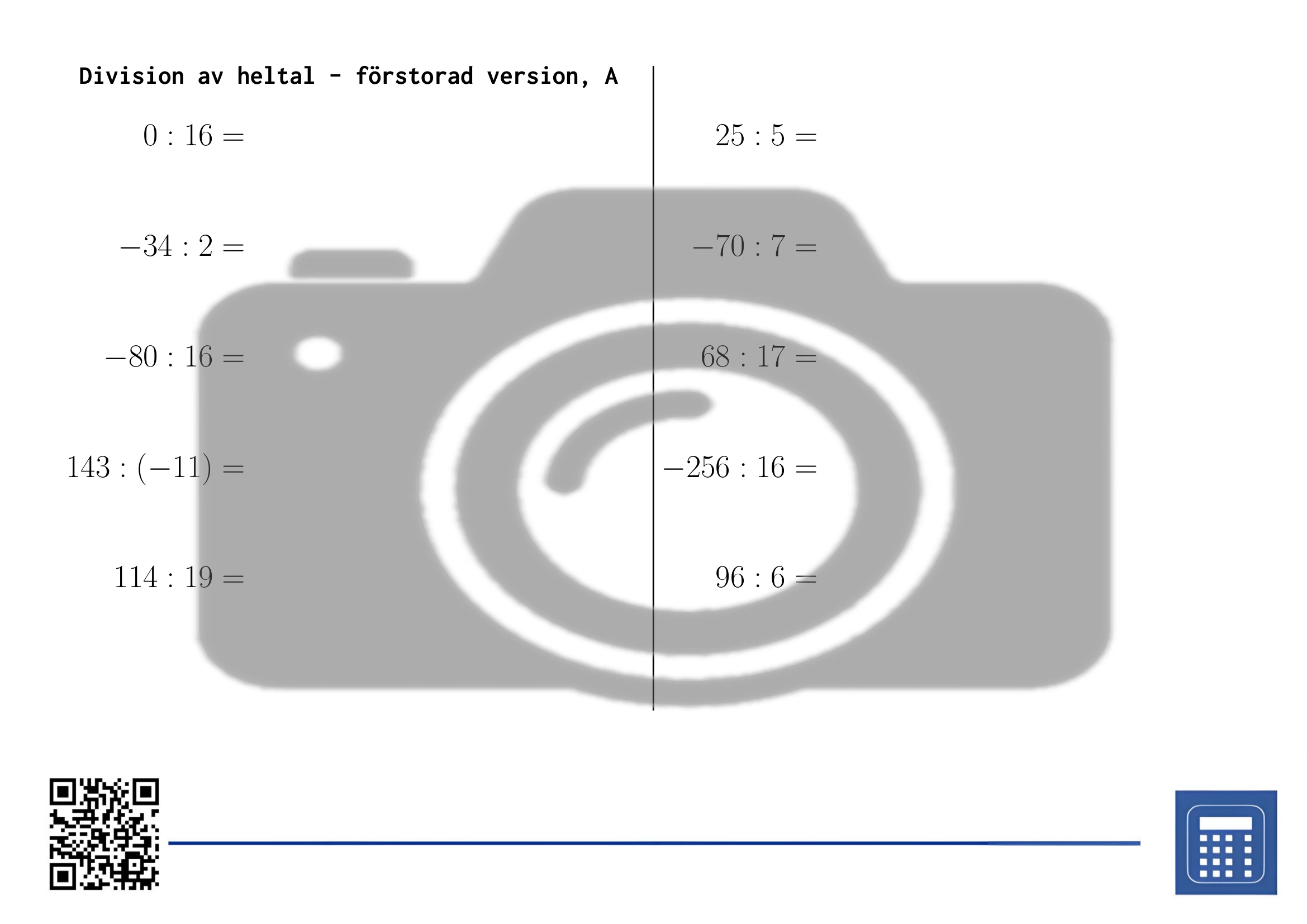 Arbetsblad: Division av heltal - Bild 3