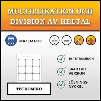 Tetromino: Multiplikation och division av heltal