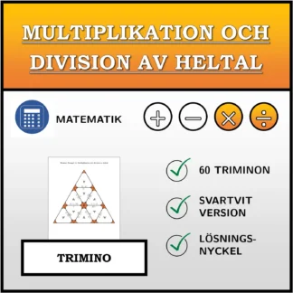 Trimino: Multiplikation och division av heltal