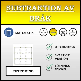 Tetromino: Subtraktion av bråk
