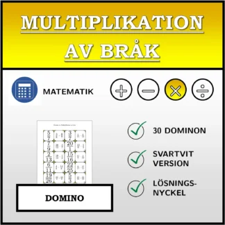 Domino: Multiplikation av bråk