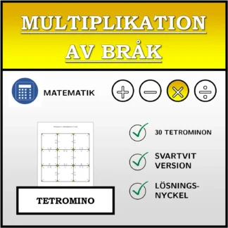 Tetromino: Multiplikation av bråk