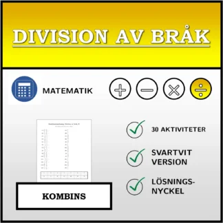 Kombinationsövning: Division av bråk