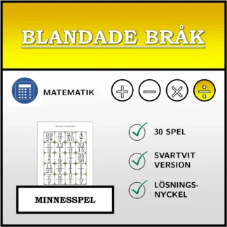 Memoryspel: Blandade bråk