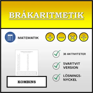 Kombinationsövning: Bråkaritmetik