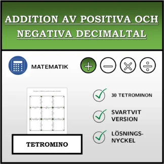 Tetromino: Addition av positiva och negativa decimaltal