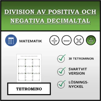 Tetromino: Division av positiva och negativa decimaltal