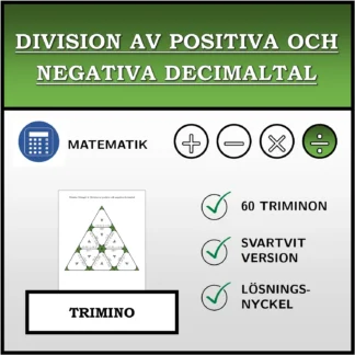 Trimino: Division av positiva och negativa decimaltal