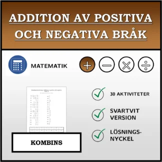 Kombinationsövning: Addition av positiva och negativa bråk