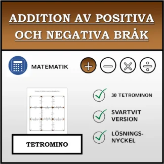 Tetromino: Addition av positiva och negativa bråk