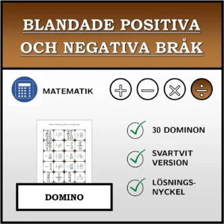 Domino: Blandade positiva och negativa bråk