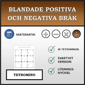 Tetromino: Blandade positiva och negativa bråk
