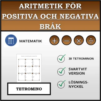 Tetromino: Aritmetik för positiva och negativa bråk