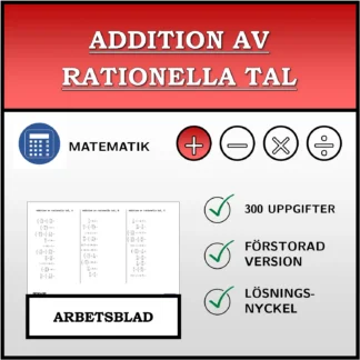 Arbetsblad: Addition av rationella tal