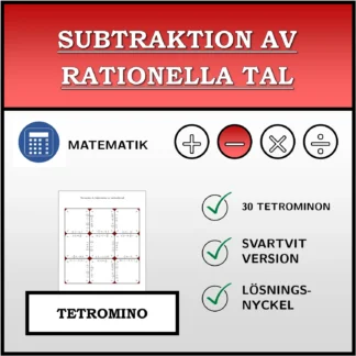 Tetromino: Subtraktion av rationella tal