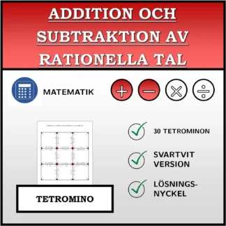 Tetromino: Addition och subtraktion av rationella tal