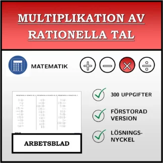 Arbetsblad: Multiplikation av rationella tal