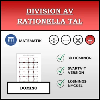 Domino: Division av rationella tal