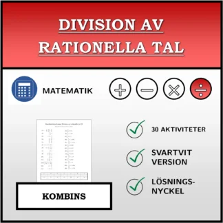 Kombinationsövning: Division av rationella tal