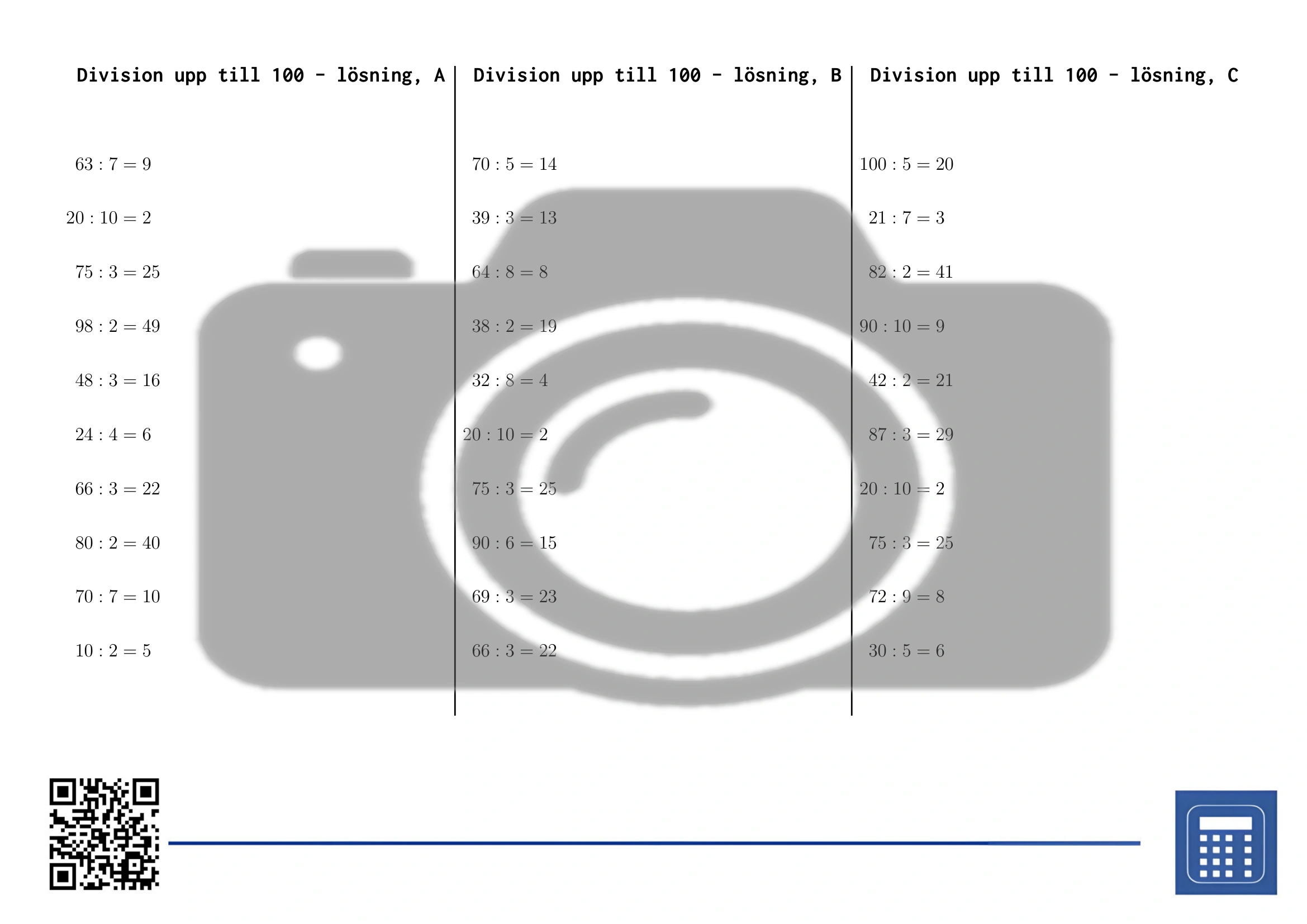 Arbetsblad: Division upp till 100 - Bild 4