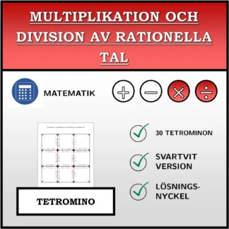 Tetromino: Multiplikation och division av rationella tal
