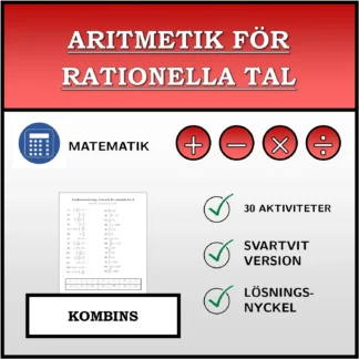 Kombinationsövning: Aritmetik för rationella tal