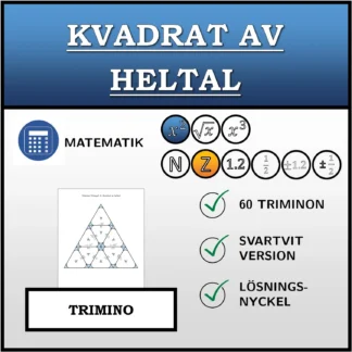 Trimino: Kvadrat av heltal