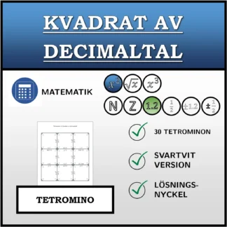 Tetromino: Kvadrat av decimaltal