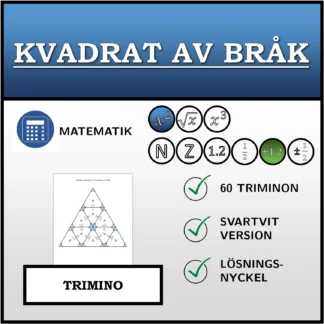 Trimino: Kvadrat av bråk
