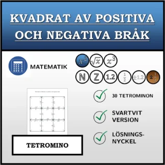 Tetromino: Kvadrat av positiva och negativa bråk