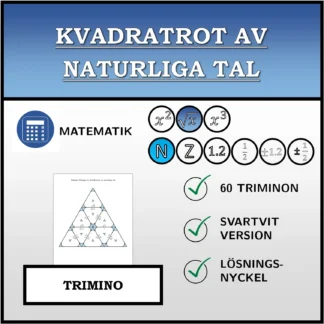 Trimino: Kvadratrot av naturliga tal