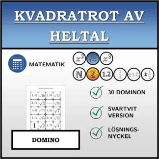 Domino: Kvadratrot av heltal
