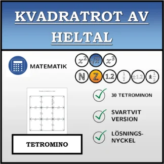 Tetromino: Kvadratrot av heltal