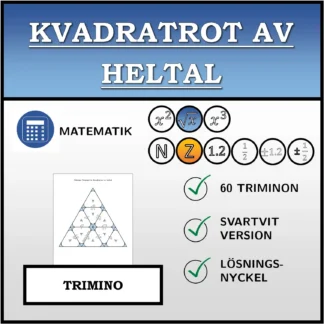 Trimino: Kvadratrot av heltal